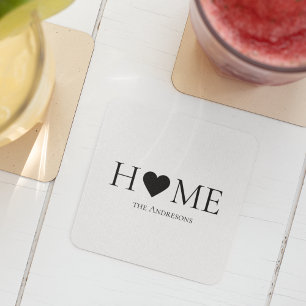 Personlig i modern Minimal hemfamilj Underlägg Papper Kvadrat