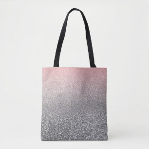 Personlig i monogram vintage glitter Shine rosa s Tygkasse