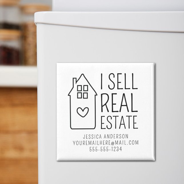 Personlig I Sell Real Gods Promohouse House Magnet (I Sell Real Estate Magnet)