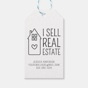 Personlig I Sell Real Gods Promohouse House Presentetikett