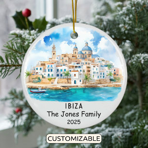 Personlig Ibiza Ornament, Spanien Julgransprydnad Keramik
