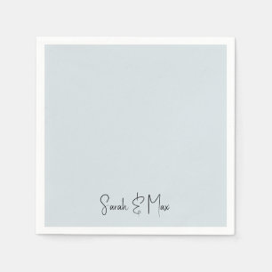 Personlig Ice Blue Bröllop Napkins Pappersservett