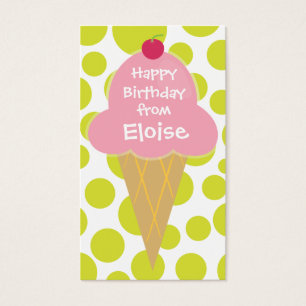 Personlig Ice Cream Cone Gift Märkre Telefonkort Visitkort