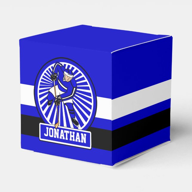 Personlig Ice Hockey Player Blue Presentaskar (Baksidan Sidan)