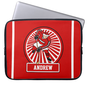 Personlig Ice Hockey Player Laptop Fodral