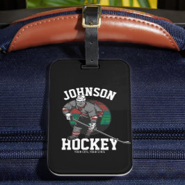 Personlig Ice Hockey Player Team Idrottsman Namn Bagagebricka