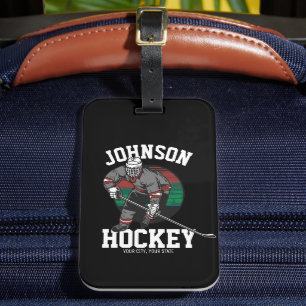 Personlig Ice Hockey Player Team Idrottsman Namn Bagagebricka