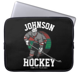 Personlig Ice Hockey Player Team Idrottsman Namn Laptop Fodral