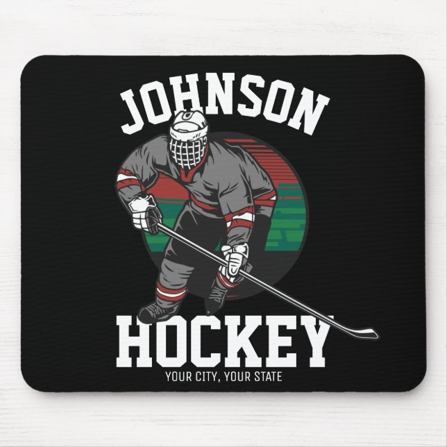 Personlig Ice Hockey Player Team Idrottsman Namn Musmatta (Framsidan)