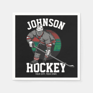 Personlig Ice Hockey Player Team Idrottsman Namn Pappersservett