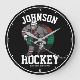 Personlig Ice Hockey Player Team Idrottsman Namn Stor Klocka