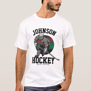 Personlig Ice Hockey Player Team Idrottsman Namn T Shirt