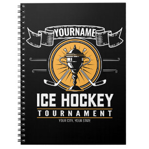 Personlig Ice Hockey Trophy Player Team Game Anteckningsbok