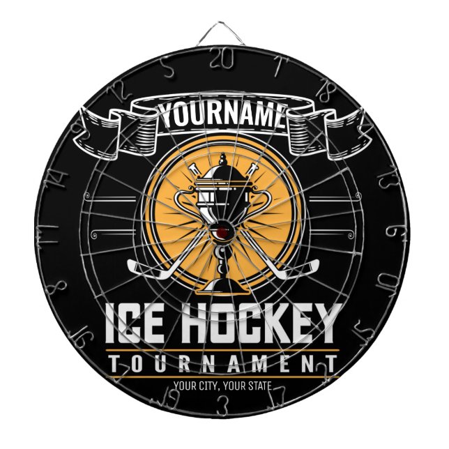 Personlig Ice Hockey Trophy Player Team Game Darttavla (Framsidan)