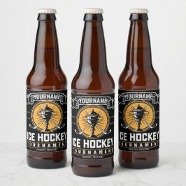 Personlig Ice Hockey Trophy Player Team Game Ölflaska Etikett