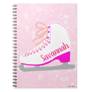 Personlig Ice Skate Rosa Snö Figur Skating Anteckningsbok