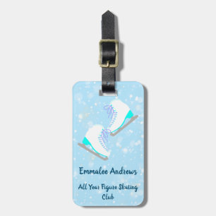 Personlig Ice Sking Blue Skating Klubb/Adress Bagagebricka
