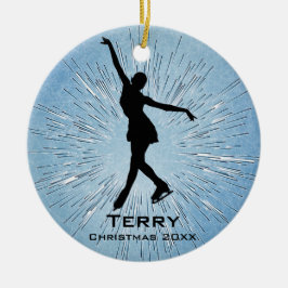 Personlig Ice Sking Ornament