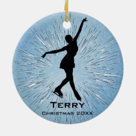 Personlig Ice Sking Ornament