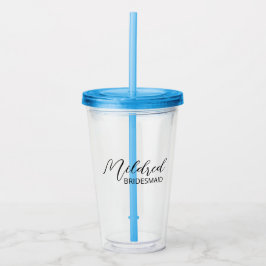Personlig Iced Coffee Kopp/ Bridesmaid Gift/ Cus Take Away Mugg