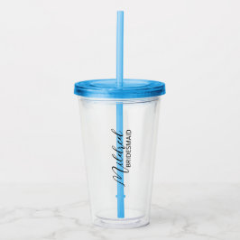 Personlig Iced Coffee Kopp/ Bridesmaid Gift/ Cus Take Away Mugg
