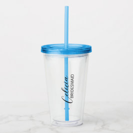 Personlig Iced Coffee Kopp/ Bridesmaid Gift/ Cus Take Away Mugg