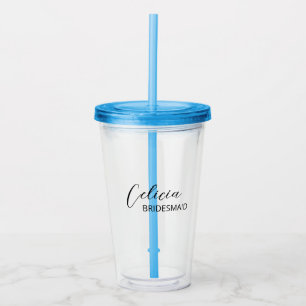 Personlig Iced Coffee Kopp/ Bridesmaid Gift/ Cus Take Away Mugg