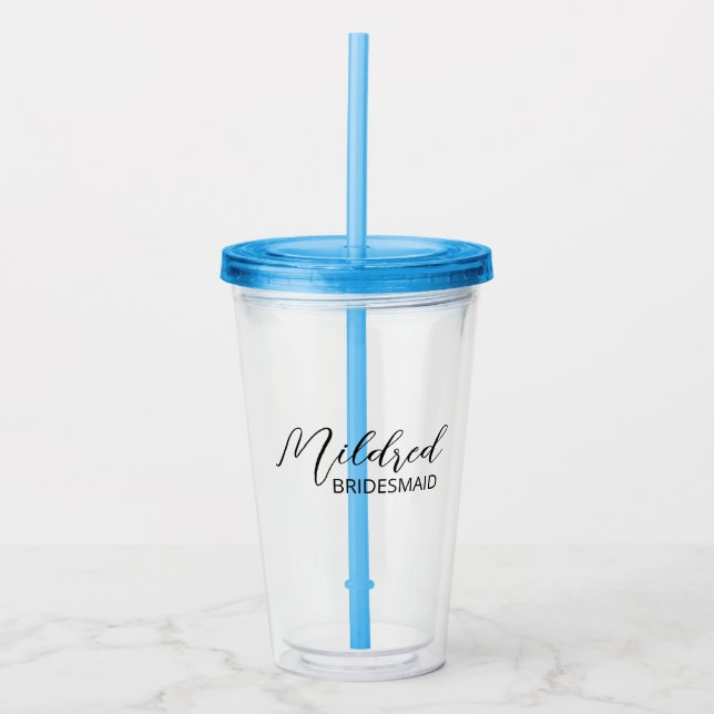 Personlig Iced Coffee Kopp/ Brudtärna Gåva/ Kopp Take Away Mugg (Framsida)