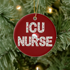 Personlig ICU Nurse-Trendiget Julmönster Julgransprydnad Keramik