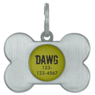 Personlig-ID Hund Märkre Grungy Add Your Pets Namn Namnbricka Husdjur