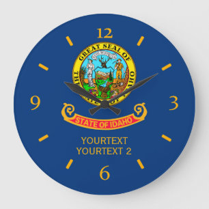 Personlig Idaho Statlig flagga Design på Stor Klocka