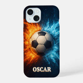 Personlig idrott/fotboll iPhone 15-fodral