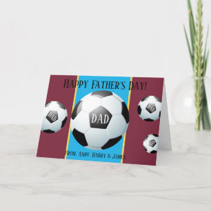 Personlig Idrottsfotboll Fars dag Helgkort