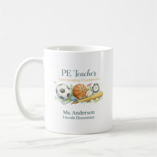 Personlig idrottslärare inspirerar aktiva sinnen kaffemugg