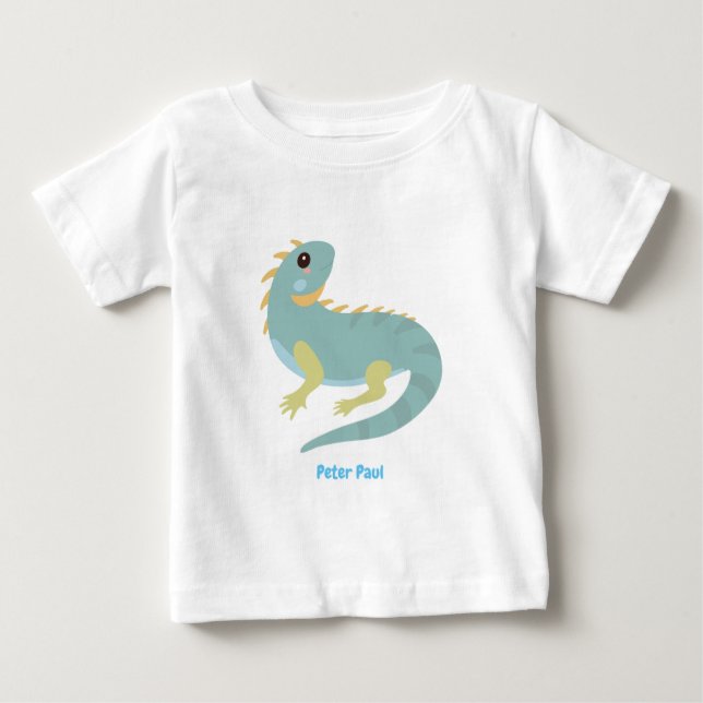 Personlig Iguana Lizard Baby T-Shirt (Framsida)