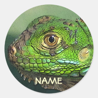 Personlig Iguana Sticker Runt Klistermärke