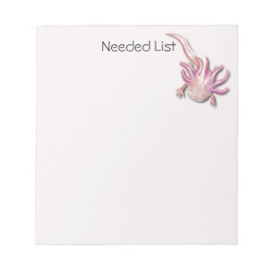 Personlig Illustrated Albino Axolotl Anteckningsblock
