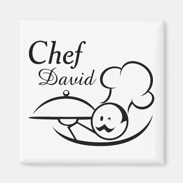 Personlig Illustrated Chef Magnet (Framsidan)