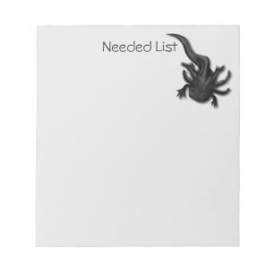 Personlig Illustrated Melanoid Axolotl Anteckningsblock