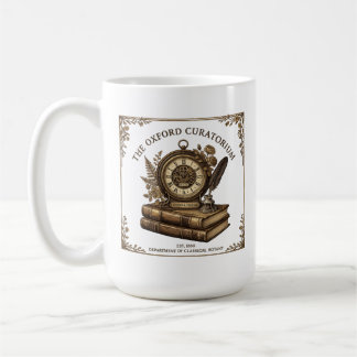 Personlig illustration i vintage mörk akademisk st kaffemugg