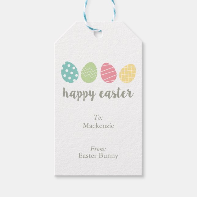 Personlig Illustrerade Påskägg Gift-Märkre Presentetikett (Framsidan)