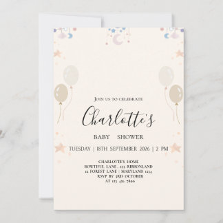 Personlig inbjudan till flicka baby shower