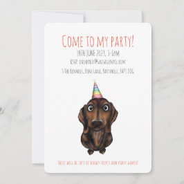 Personlig inbjudan till korvhundsparty