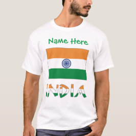 Personlig Indiens Flagga Present Herrar T Shirt