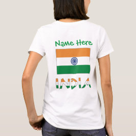 Personlig Indiens Flagga Present Kvinnor T Shirt