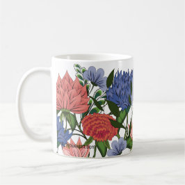 Personlig indisk blomsterkonst kaffemugg