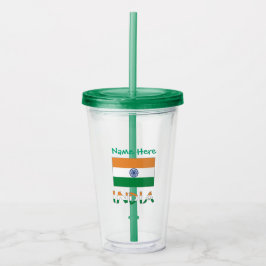Personlig indisk flagga take away mugg