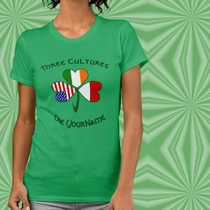 Personlig Indonesien Irlandia USA Shamrock Kvinnor T Shirt