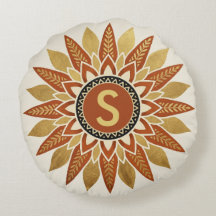 Personlig Initial Afrohemian Kudd