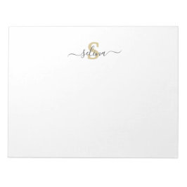 Personlig Initial Anteckningsblock och Namn